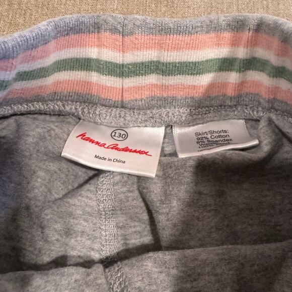 Hanna Andersson 130 US 8 Play Condition Skort Skirt Green Striped - Picture 4 of 10